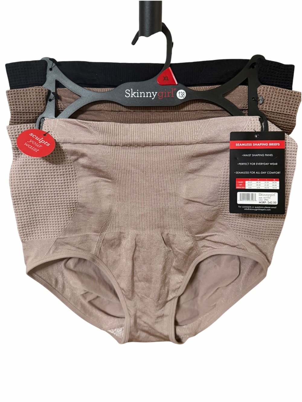 Skinnygirl Seamless Shaping Briefs - Taupe